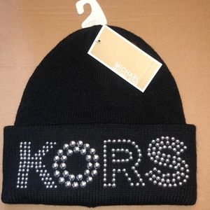 Black Michael Kors beanie. One size fits all. With tags never used.